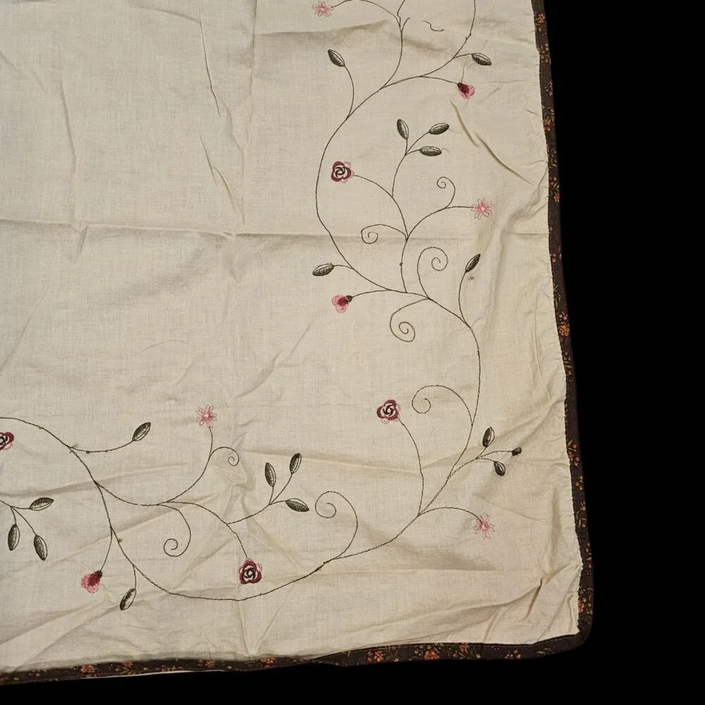 JcPenney Home Rachel Heirloom 3‎ Pc Window Treatment Set Panels 42 X 63 In Beige
